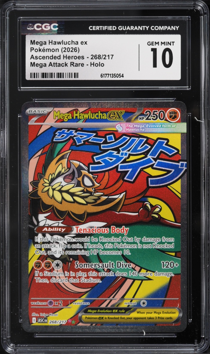 2026 Pokemon Mega Evolution Ascended Heroes MA Mega Hawlucha EX #268 CGC 10 GEM MINT