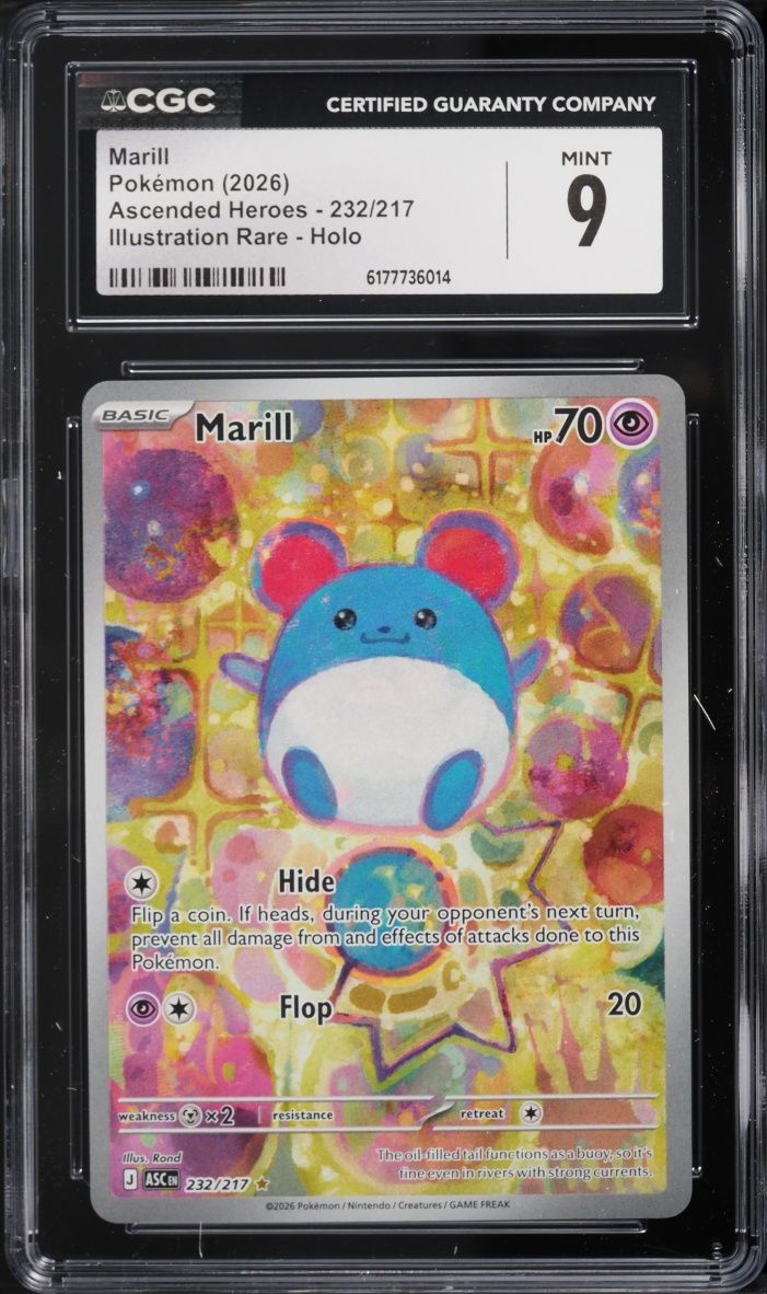 2026 Pokemon Mega Evolution Ascended Heroes IR Marill #232 CGC 9 MINT