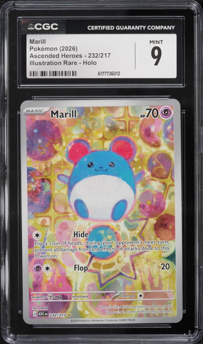 2026 Pokemon Mega Evolution Ascended Heroes IR Marill #232 CGC 9 MINT