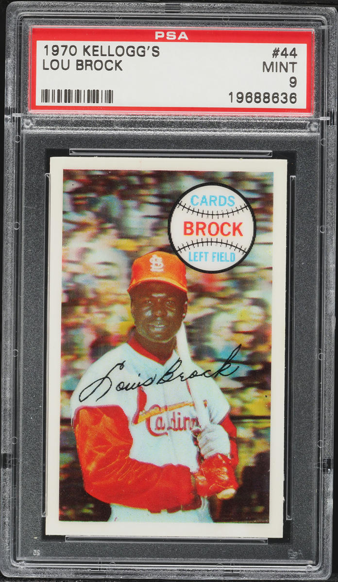 1970 Kellogg's Lou Brock #44 PSA 9 MINT