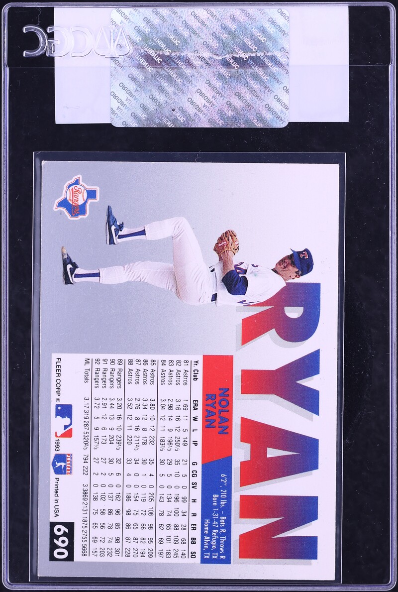 1993 Fleer Nolan Ryan #690 CGC AUTH