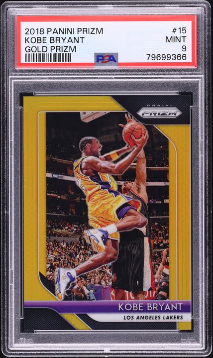 2018 Panini Prizm Gold Kobe Bryant /10 #15 PSA 9 MINT