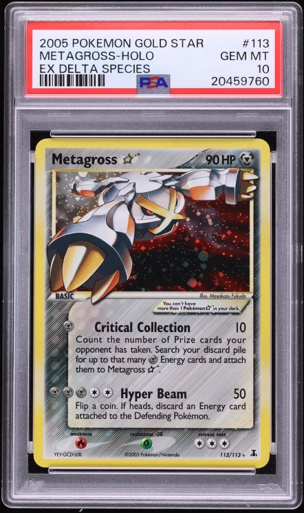 2005 Pokemon EX Delta Species Holo Metagross Gold Star #113 PSA 10 GEM MINT