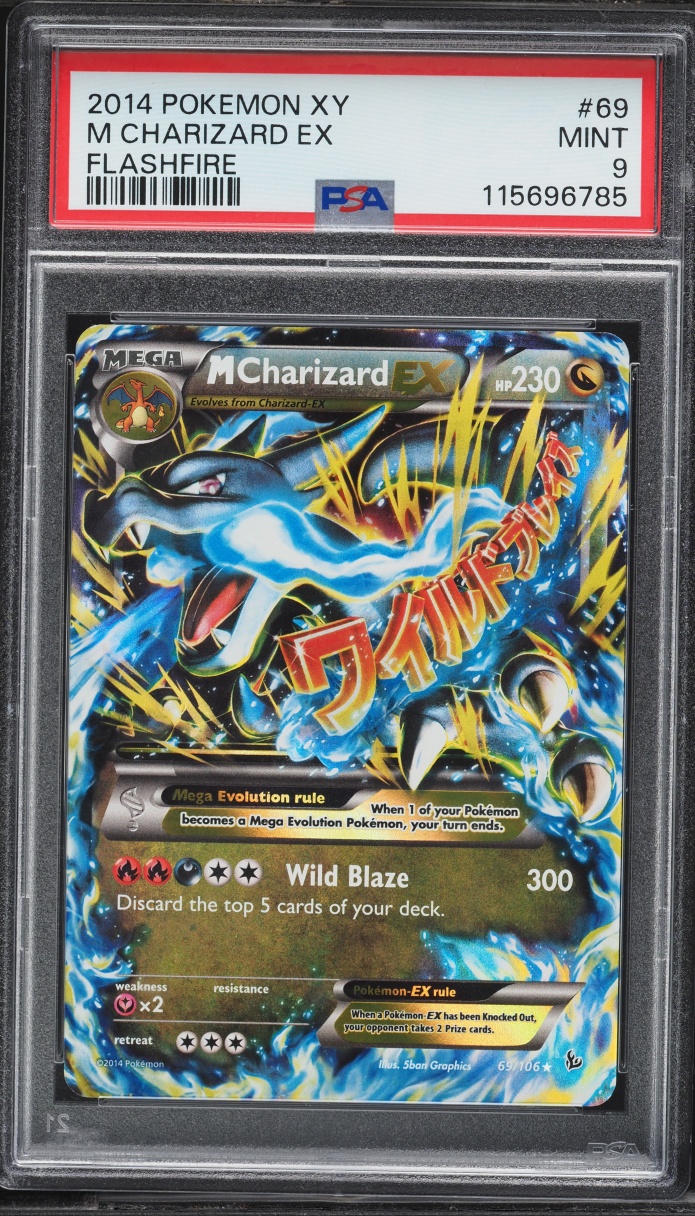 2014 Pokemon XY Flashfire M Charizard EX #69 PSA 9 MINT
