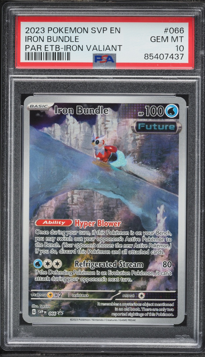 2023 Pokemon Scarlet & Violet Promo Paradox Rift ETB Valiant Full Art Iron Bundle #66 PSA 10