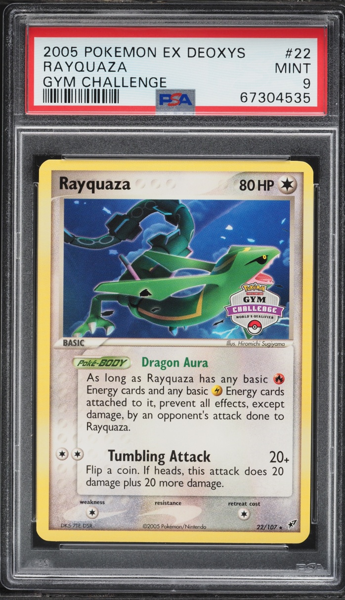 2005 Pokemon EX Deoxys Gym Challenge Rayquaza #22 PSA 9 MINT