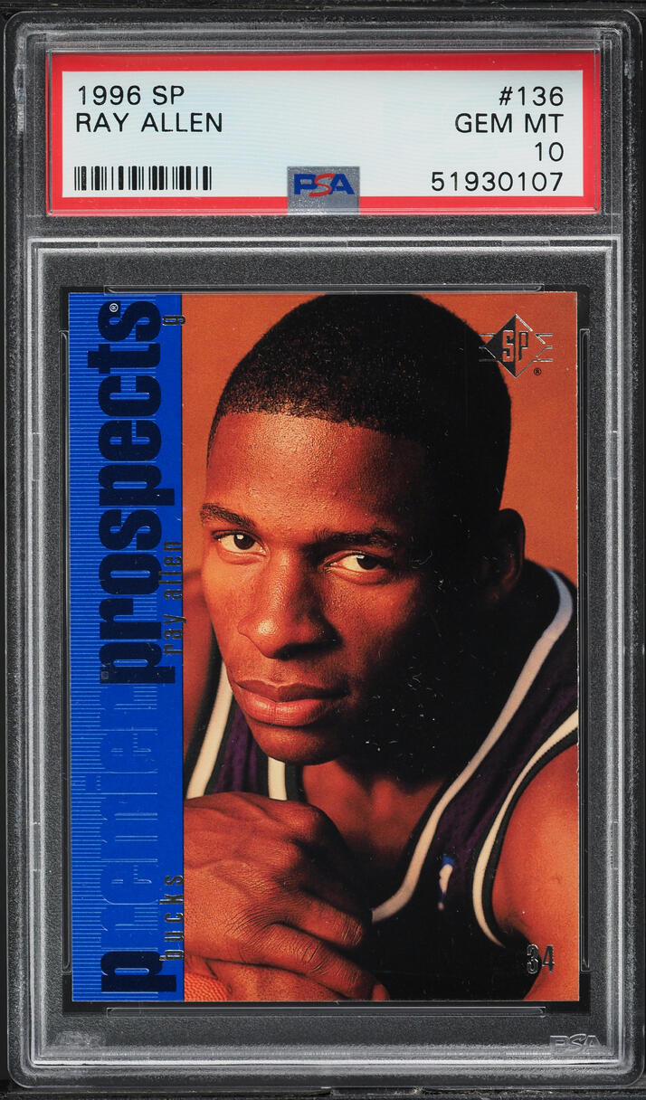 1996 SP Basketball Ray Allen ROOKIE #136 PSA 10 GEM MINT