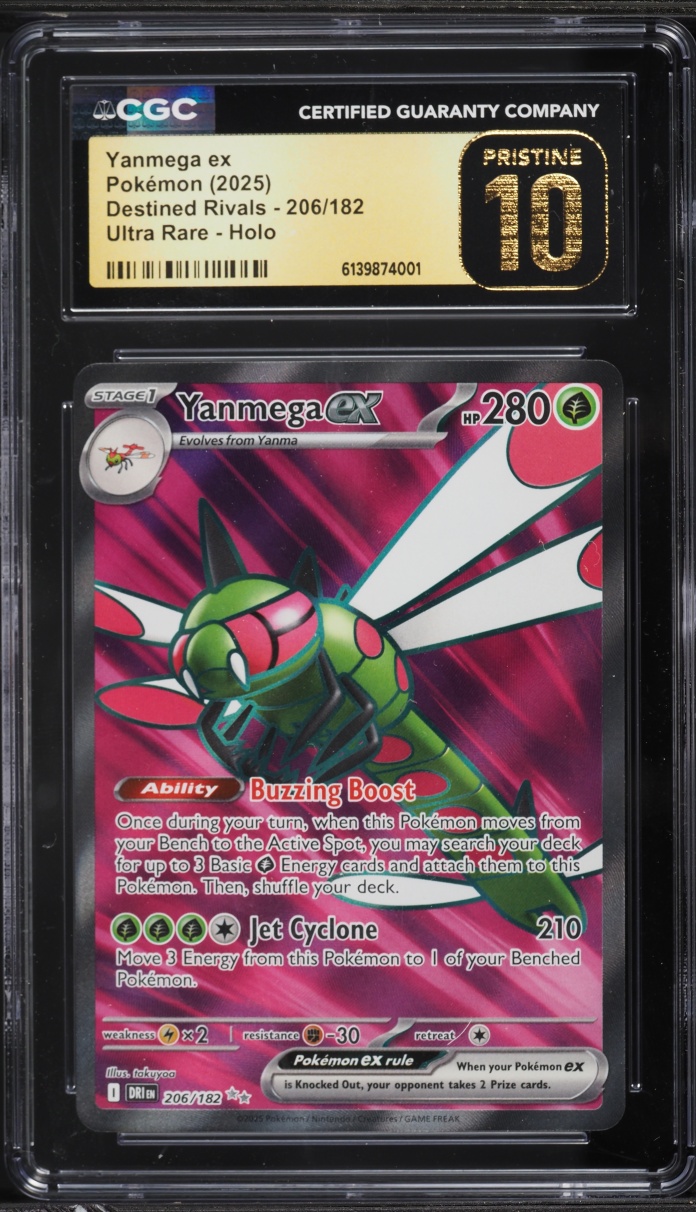 2025 Pokemon Scarlet & Violet Destined Rivals Full Art Yanmega ex #206 CGC 10 PRISTINE