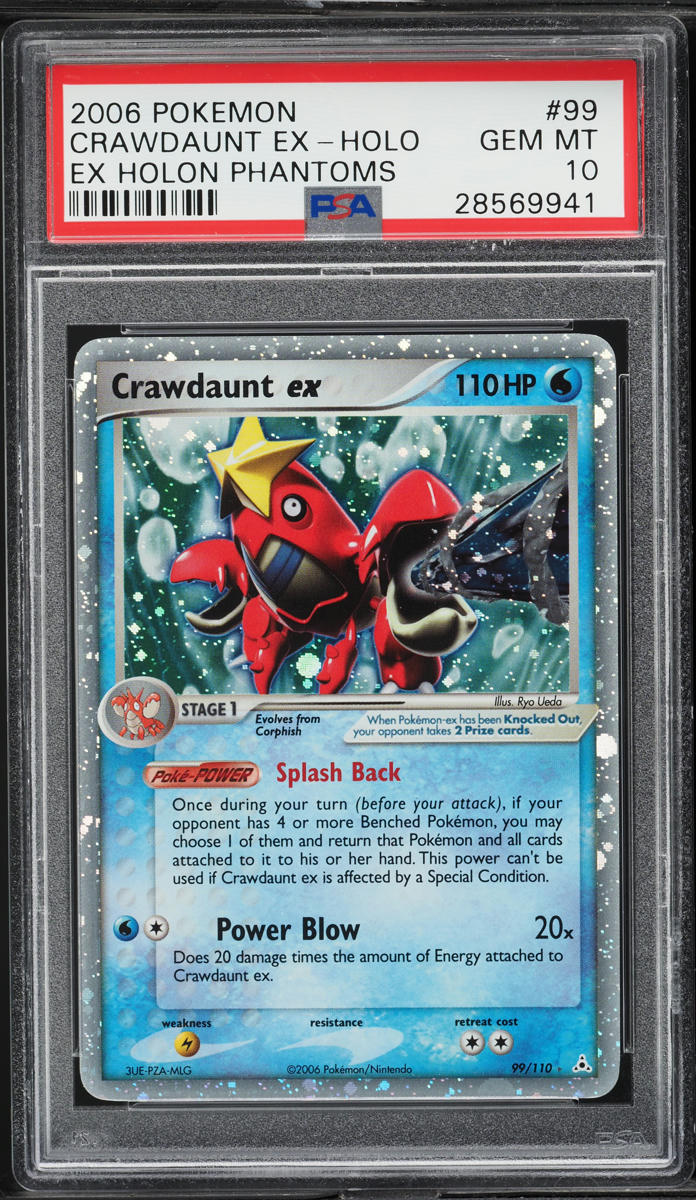 2006 Pokemon EX Holon Phantoms Holo Crawdaunt ex #99 PSA 10 GEM MINT