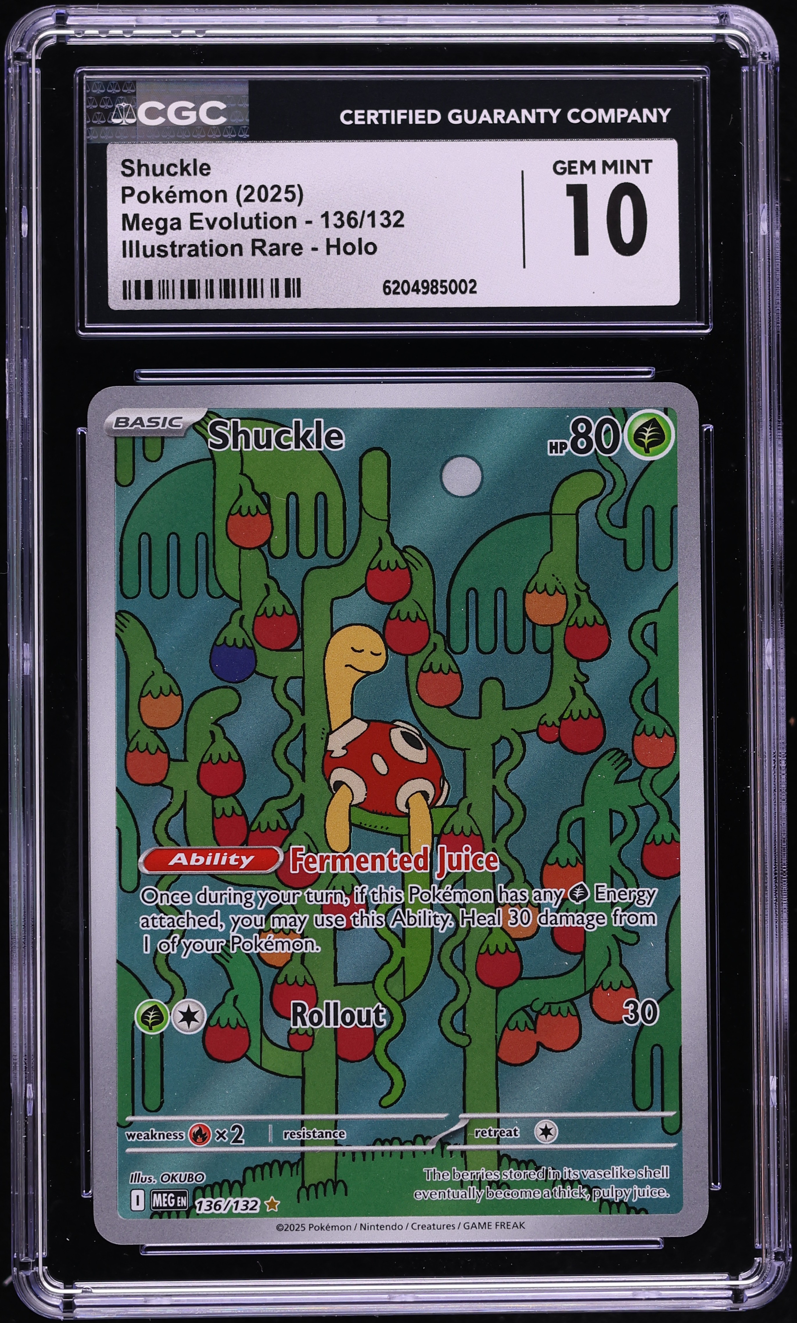 2025 Pokemon Mega Evolution IR Shuckle #136 CGC 10 GEM MINT