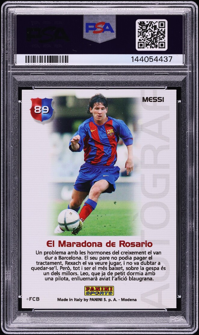 2004 Panini Sports Mega Cracks Barca Campio Lionel Messi ROOKIE #89 PSA 6 EXMT
