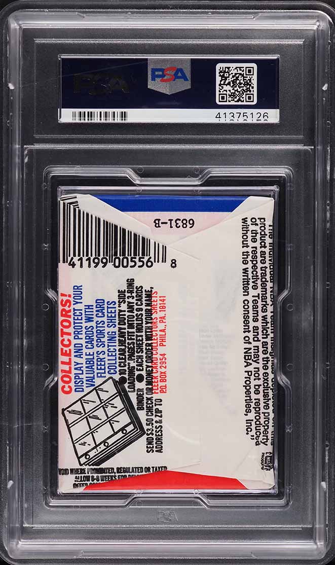 1989 Fleer Basketball Wax Pack Michael Jordan Sticker TOP PSA 9 MINT - Photo 2