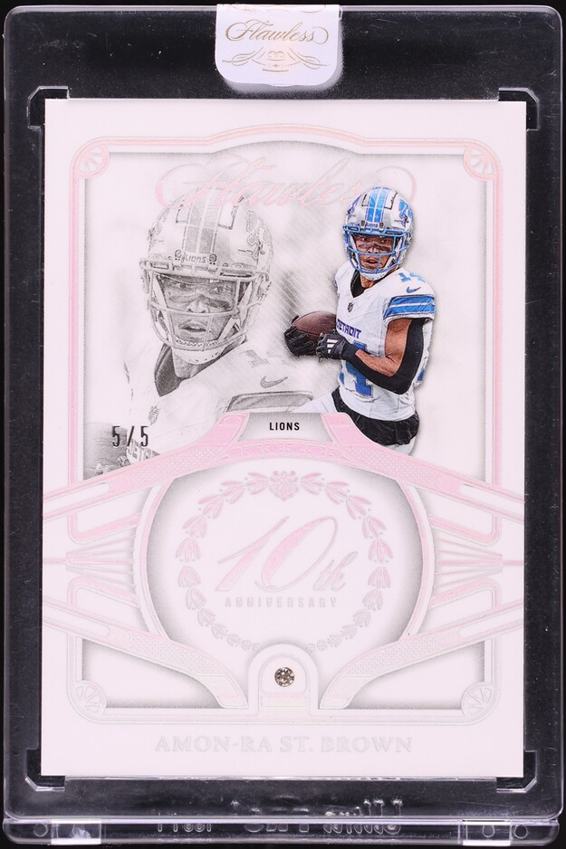 2024 Panini Flawless 10th Anniversary Diamond Gems Amon-Ra St. Brown 5/5 #ANN-ASB - Photo 1