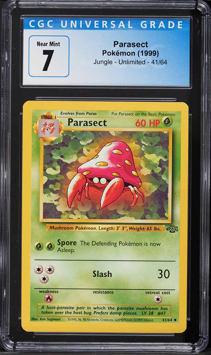 1999 Pokemon Jungle Parasect #41 CGC 7 NRMT