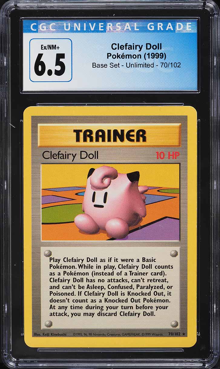 1999 Pokemon Base Set Clefairy Doll #70 CGC 6.5 EXMT+