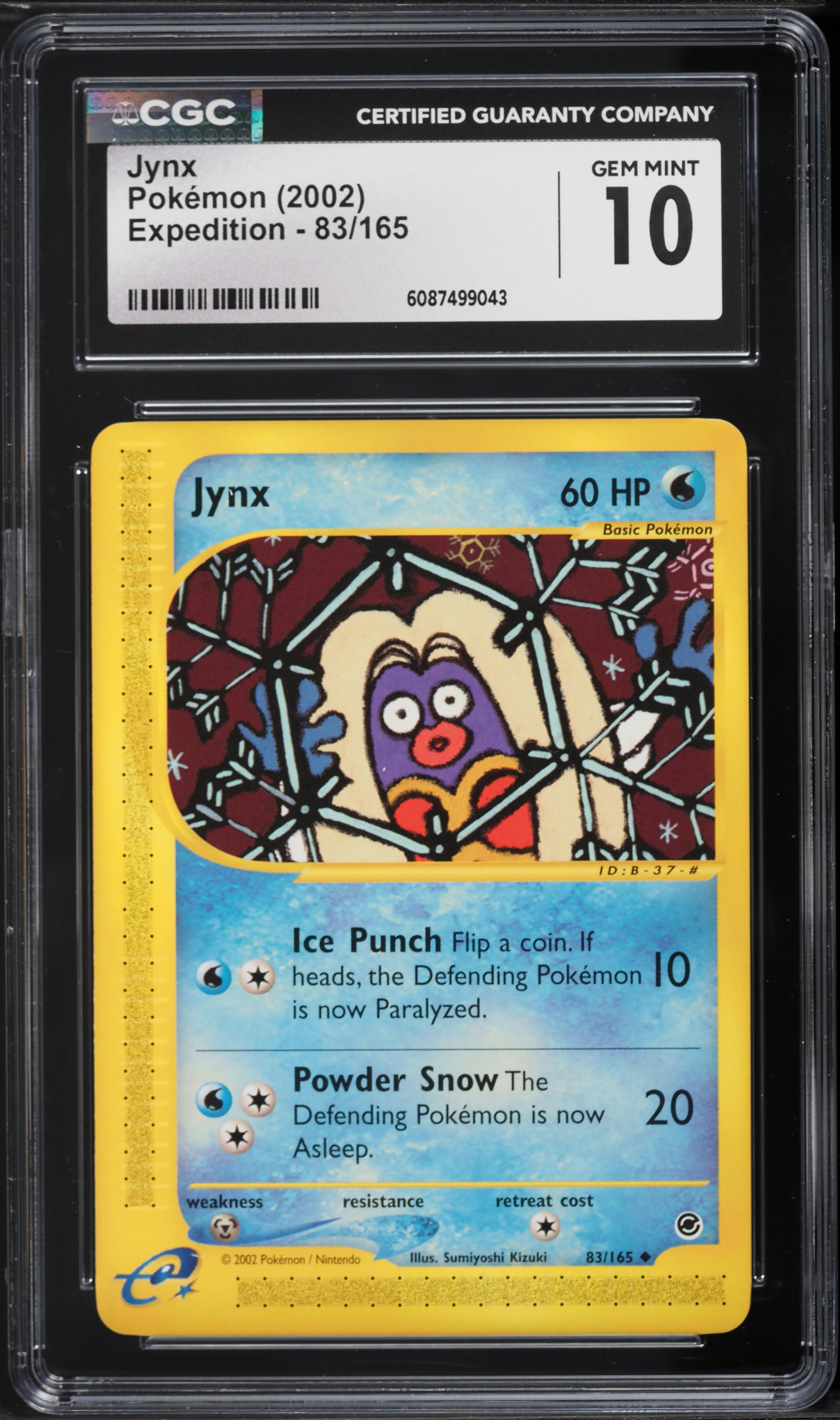 2002 Pokemon Expedition Jynx #83 CGC 10 GEM MINT