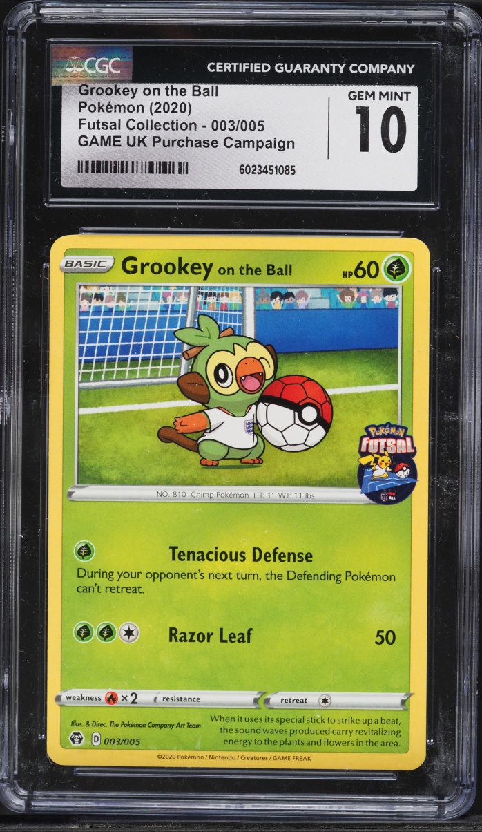 2020 Pokemon Sword & Shield Futsal Collection Game UK Purchase Grookey On The Ball #3 CGC 10