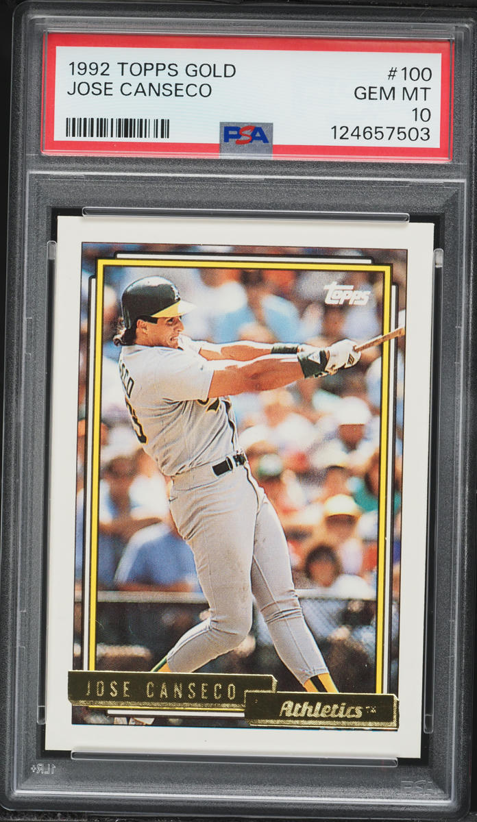 1992 Topps Gold Jose Canseco #100 PSA 10 GEM MINT