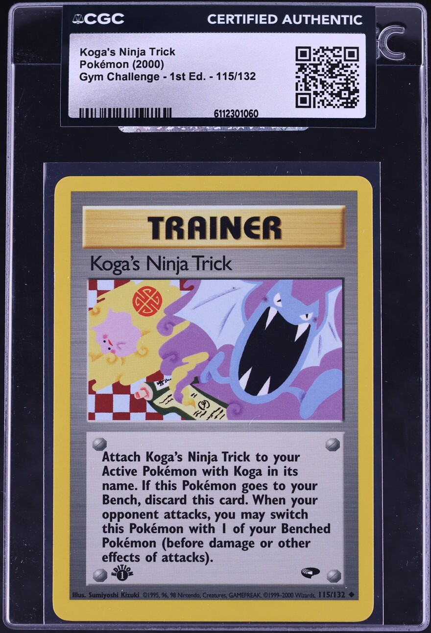 2000 Pokemon Gym Challenge 1st Edition Koga's Ninja Trick #115 CGC AUTH