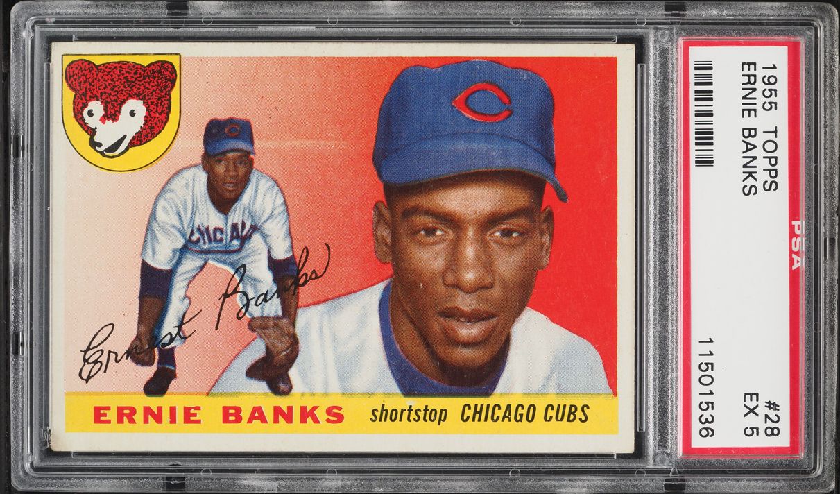 1955 Topps Ernie Banks #28 PSA 5 EX
