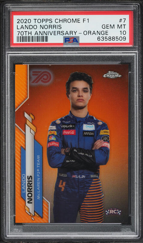 2020 Topps Chrome Formula 1 F1 Refractor Lando Norris ROOKIE #7