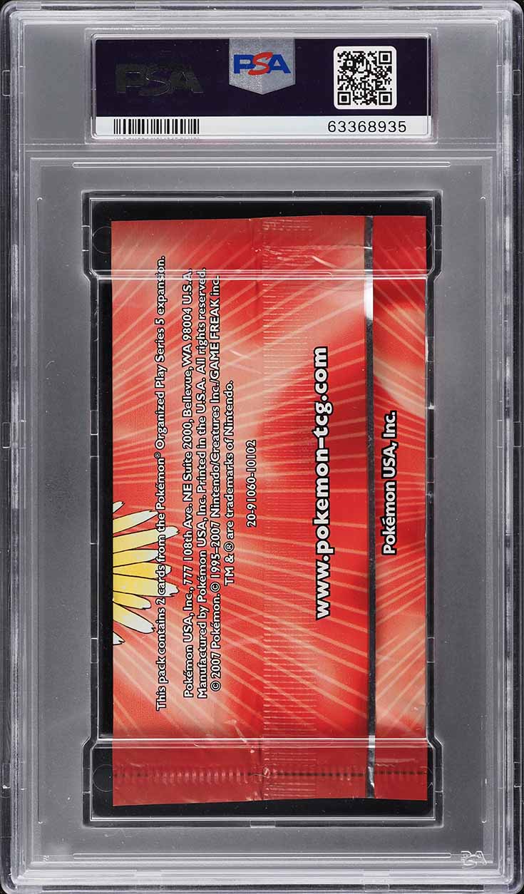 2007 Pokemon Pop Series 5 Booster Pack PSA 10 GEM MINT