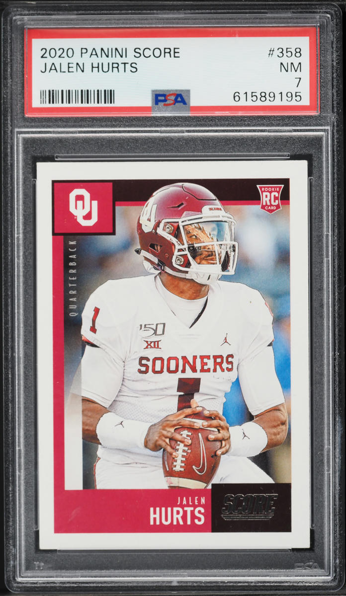 2020 Score Football Jalen Hurts ROOKIE #358 PSA 7 NRMT