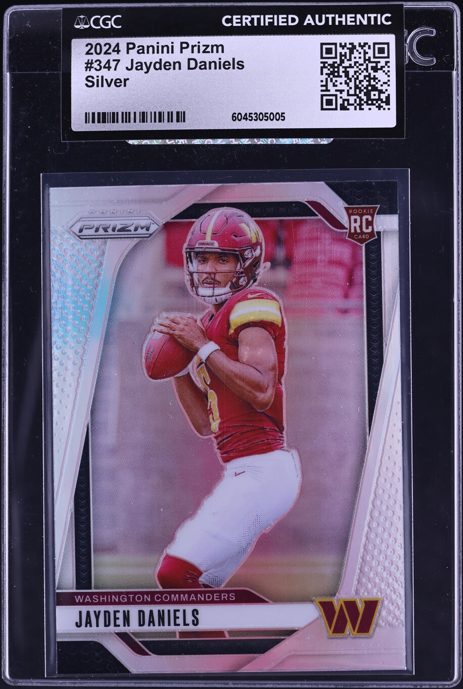 2024 Panini Prizm Silver Jayden Daniels ROOKIE #347 CGC AUTH