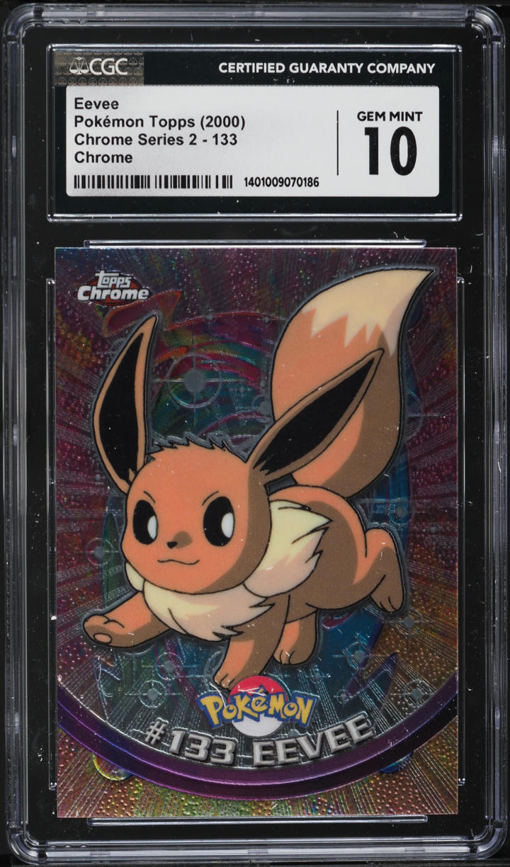 2000 Topps Chrome Pokemon Series 2 Eevee #133 CGC 10 GEM MINT