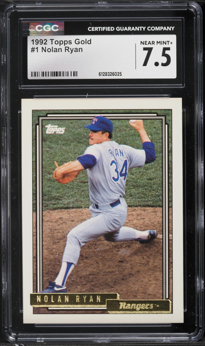 1992 Topps Gold Nolan Ryan #1 CGC 7.5 NRMT+