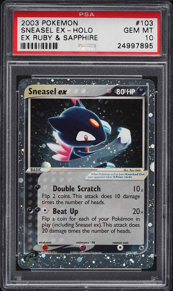 2003 Pokemon EX Ruby & Sapphire Holo Sneasel ex #103 PSA 10 GEM MINT