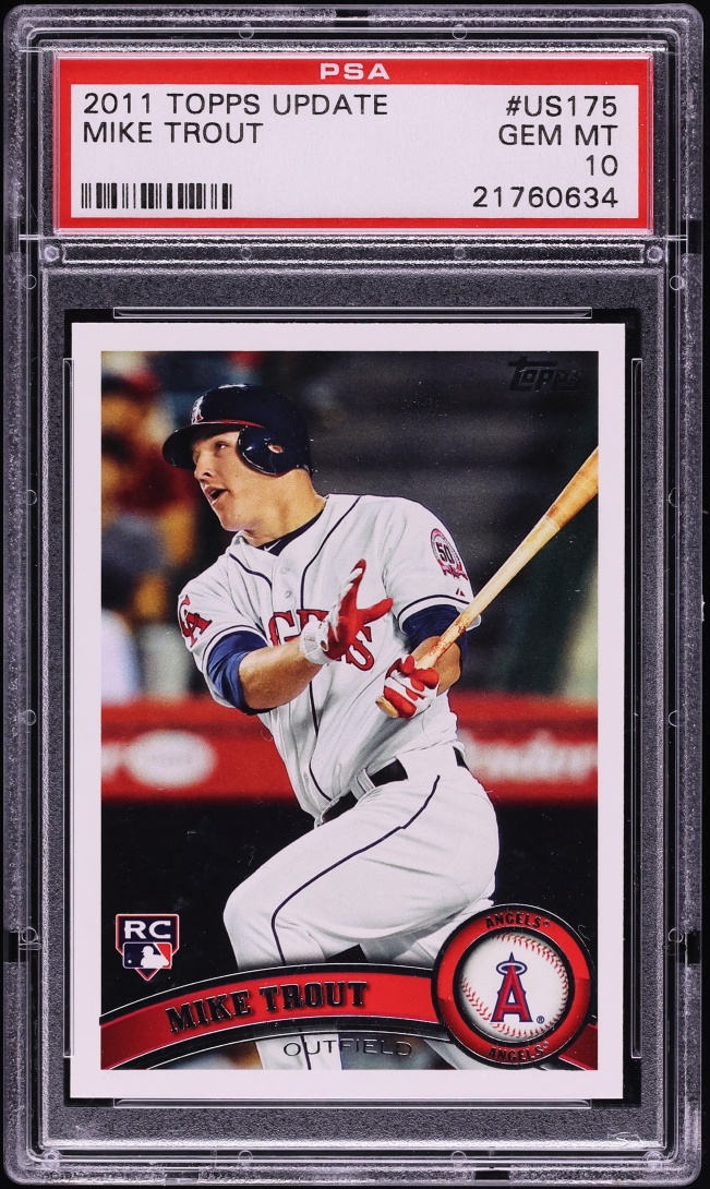 2011 Topps Update Mike Trout ROOKIE #US175 PSA 10 GEM MINT