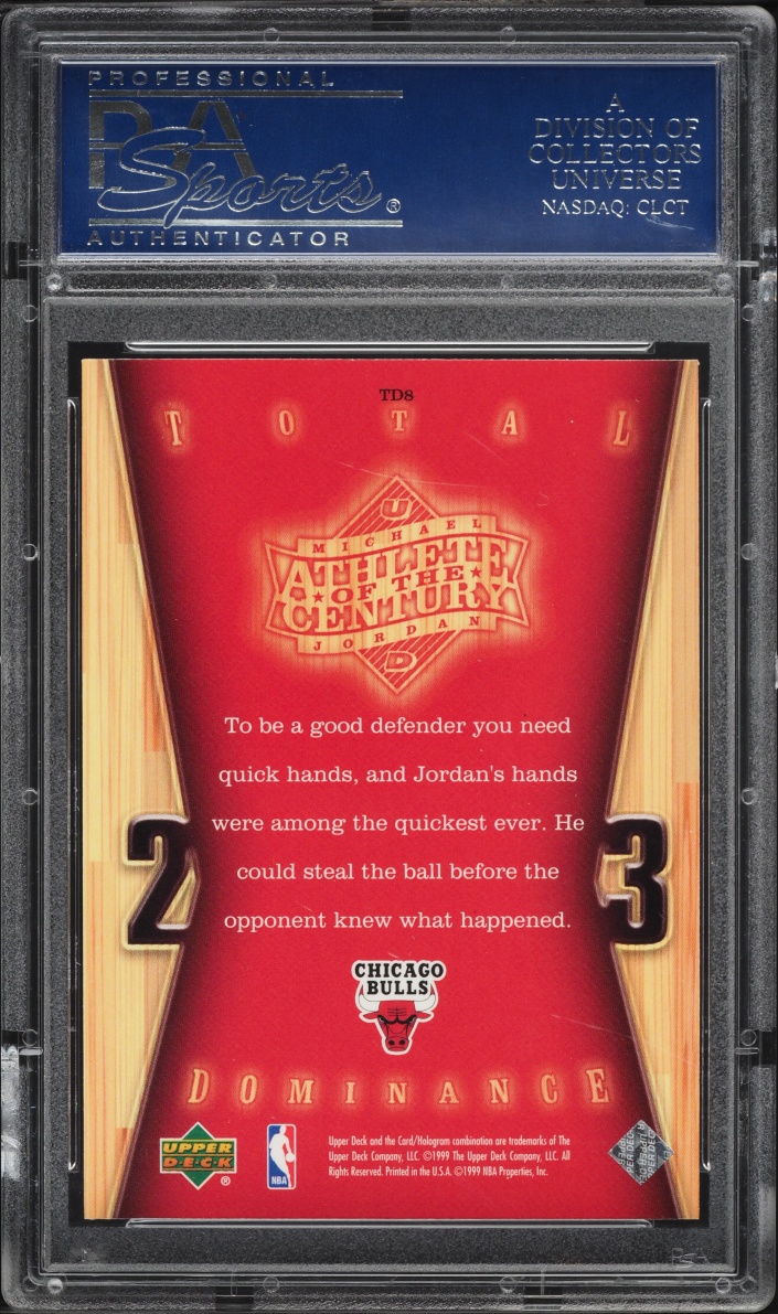 1999 Upper Deck MJ Athlete Of The Century Total Dominance Michael Jordan PSA 10 GEM MINT