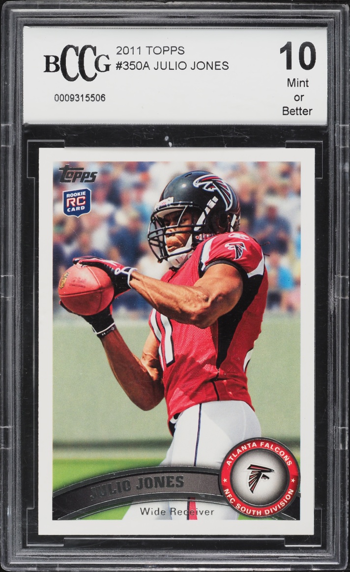 2011 Topps Football Julio Jones ROOKIE #350A BCCG 10 GEM MINT