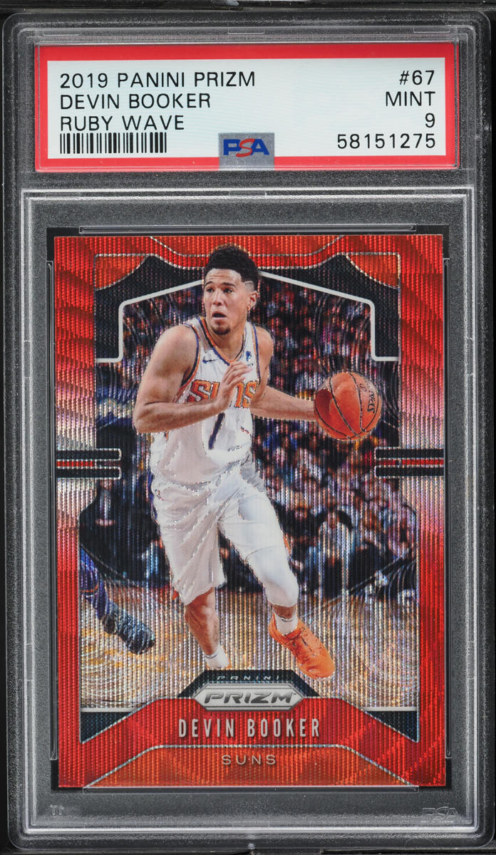 2019 Panini Prizm Ruby Wave Devin Booker #67 PSA 9 MINT