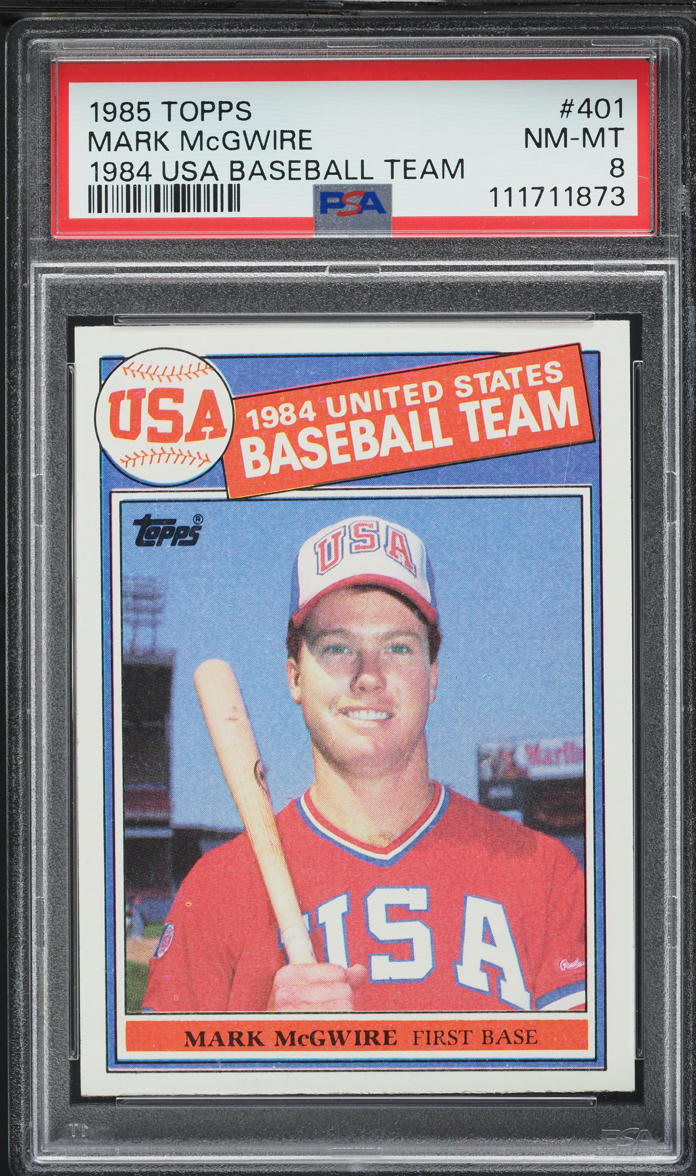 1985 Topps Mark McGwire ROOKIE #401 PSA 8 NM-MT