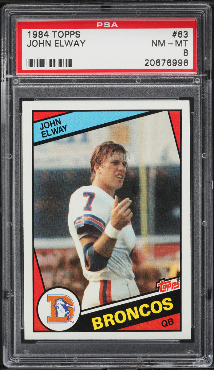 1984 Topps Football John Elway ROOKIE #63 PSA 8 NM-MT