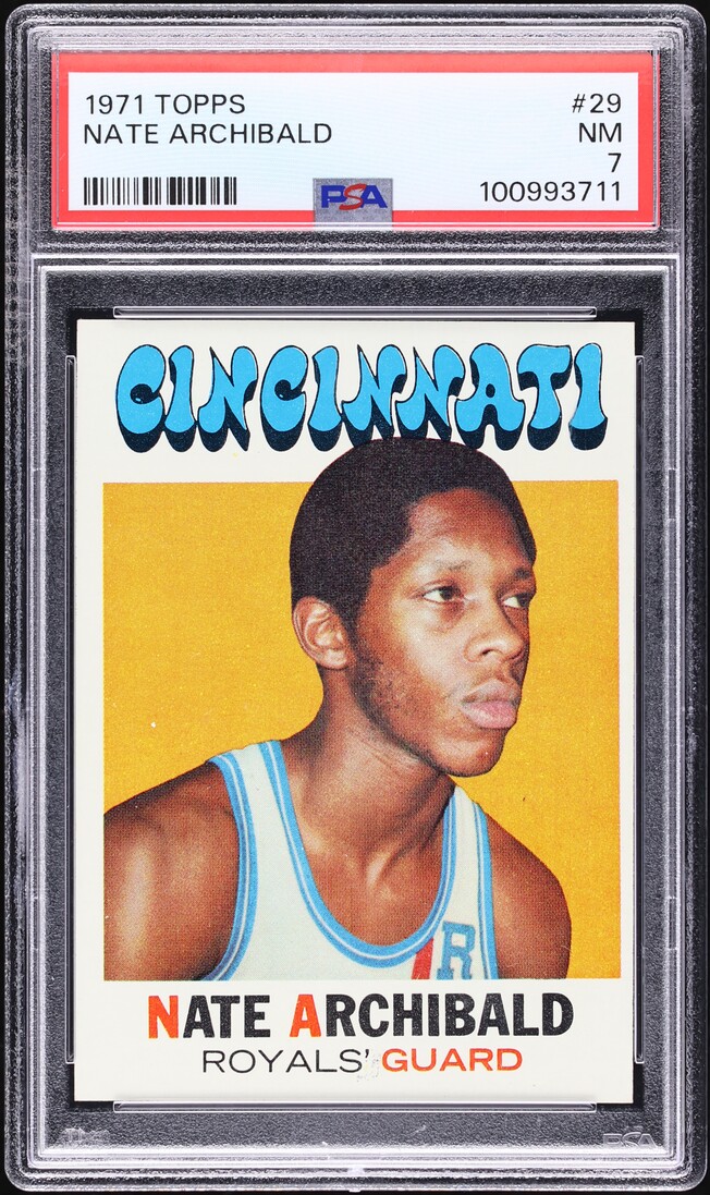 1971 Topps Basketball Nate Archibald ROOKIE #29 PSA 7 NRMT
