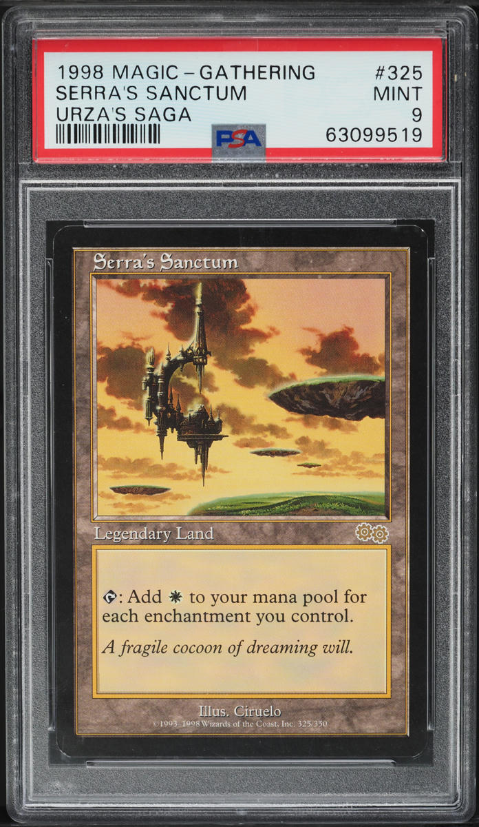 1998 Magic The Gathering MTG Urza's Saga Serra's Sanctum #325 PSA 9 MINT