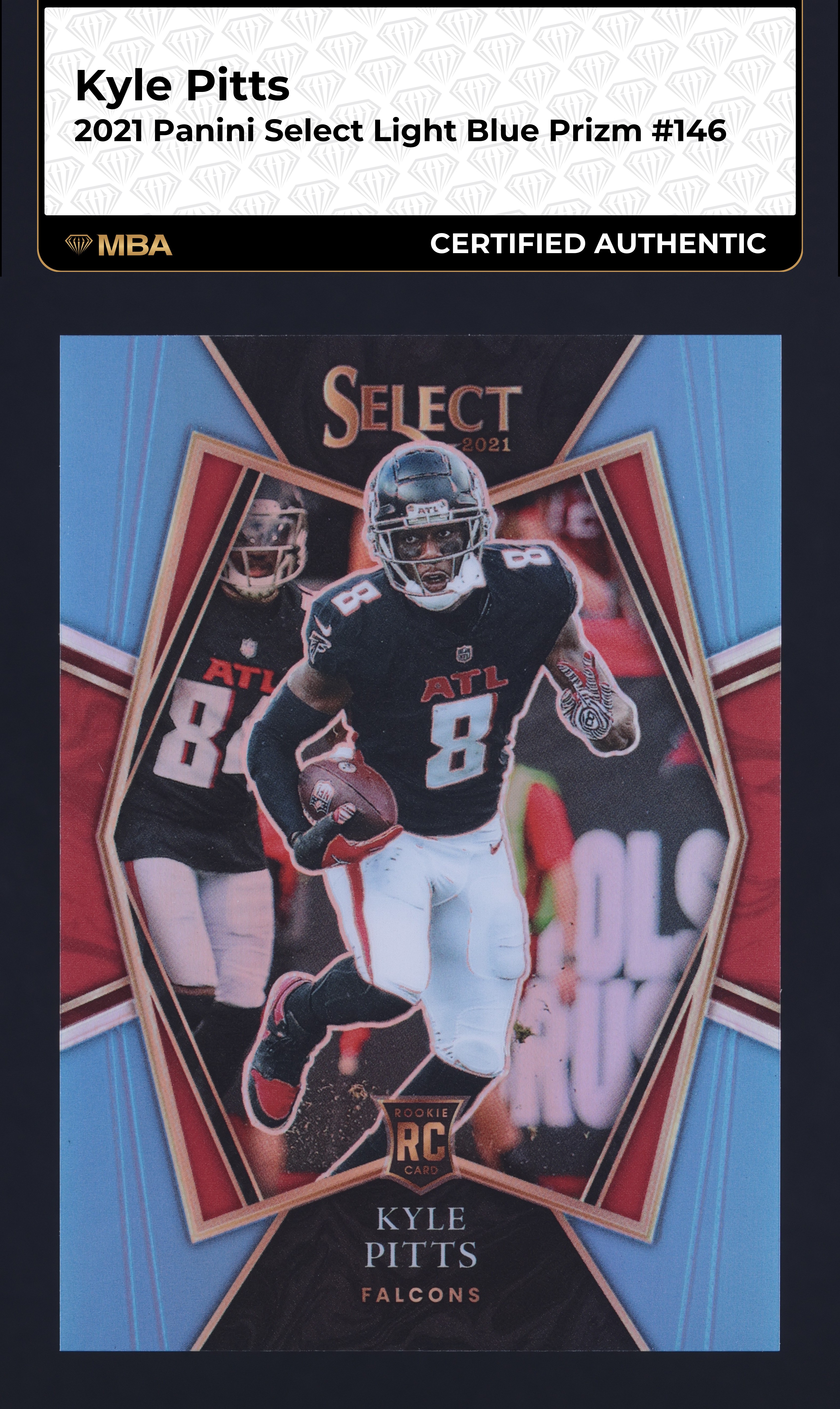 2021 Select Premier Level Light Blue Prizm Kyle Pitts ROOKIE /99 #146 MBA AUTH