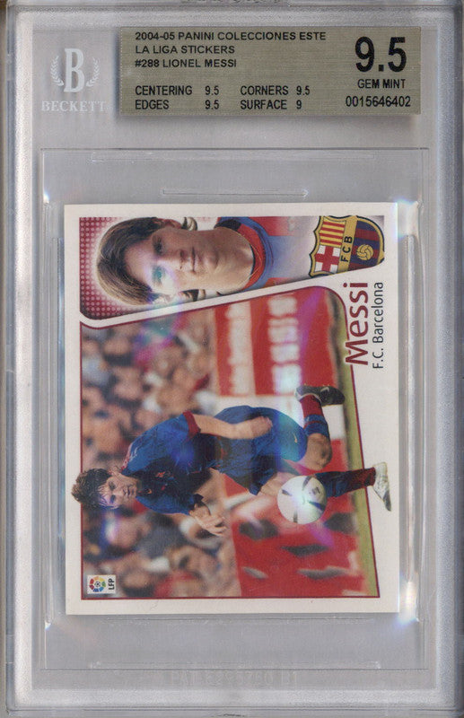2004 Panini Colecciones Este La Liga Stickers #288 Lionel Messi RC BGS 9.5