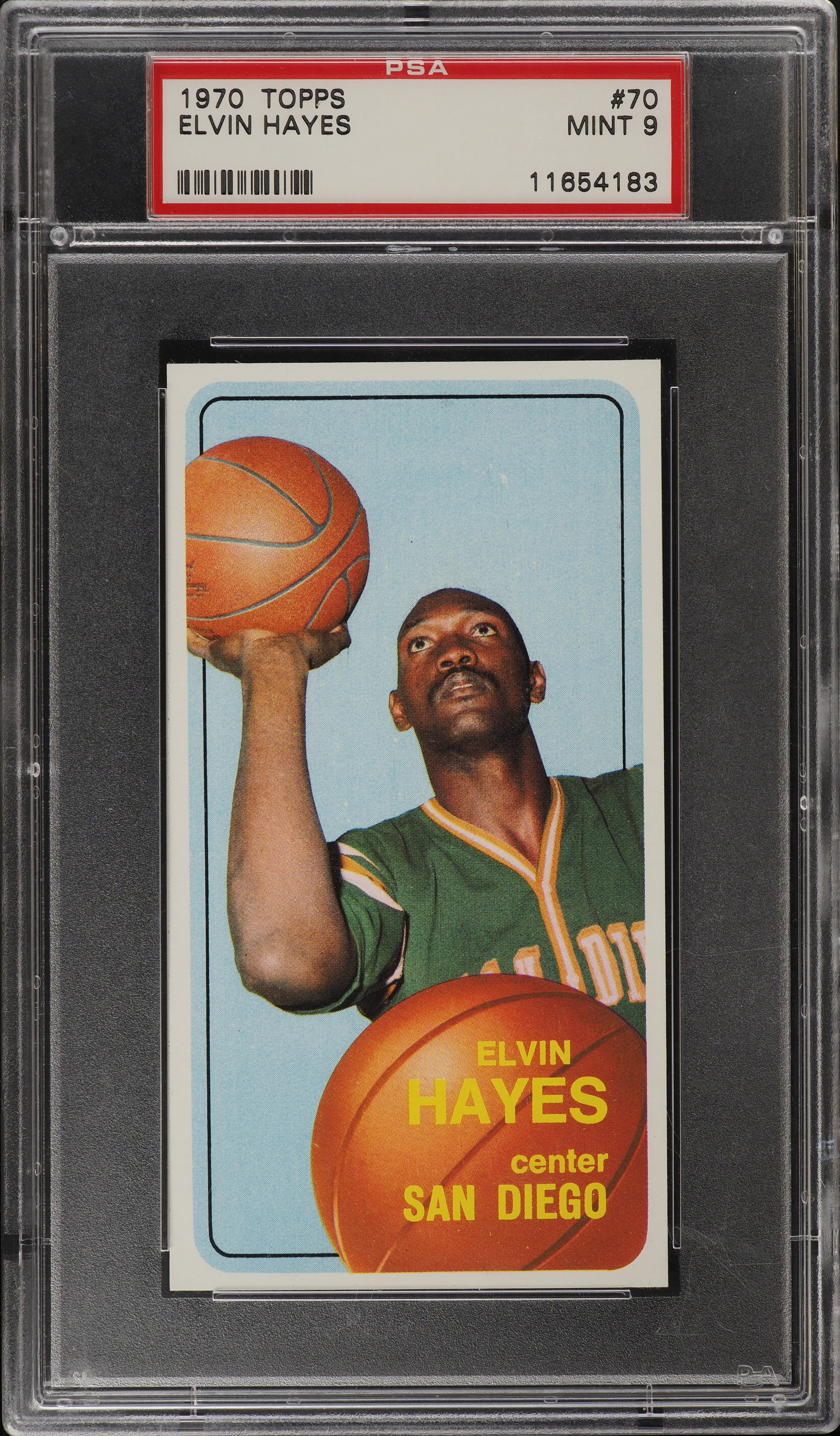1970 Topps Basketball Elvin Hayes #70 PSA 9 MINT