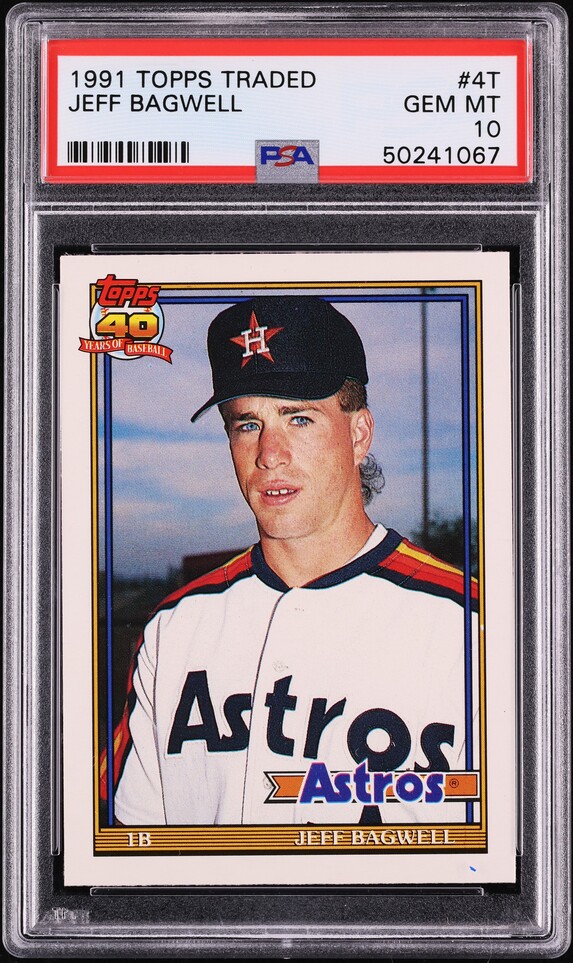 1991 Topps Traded Jeff Bagwell ROOKIE #4T PSA 10 GEM MINT