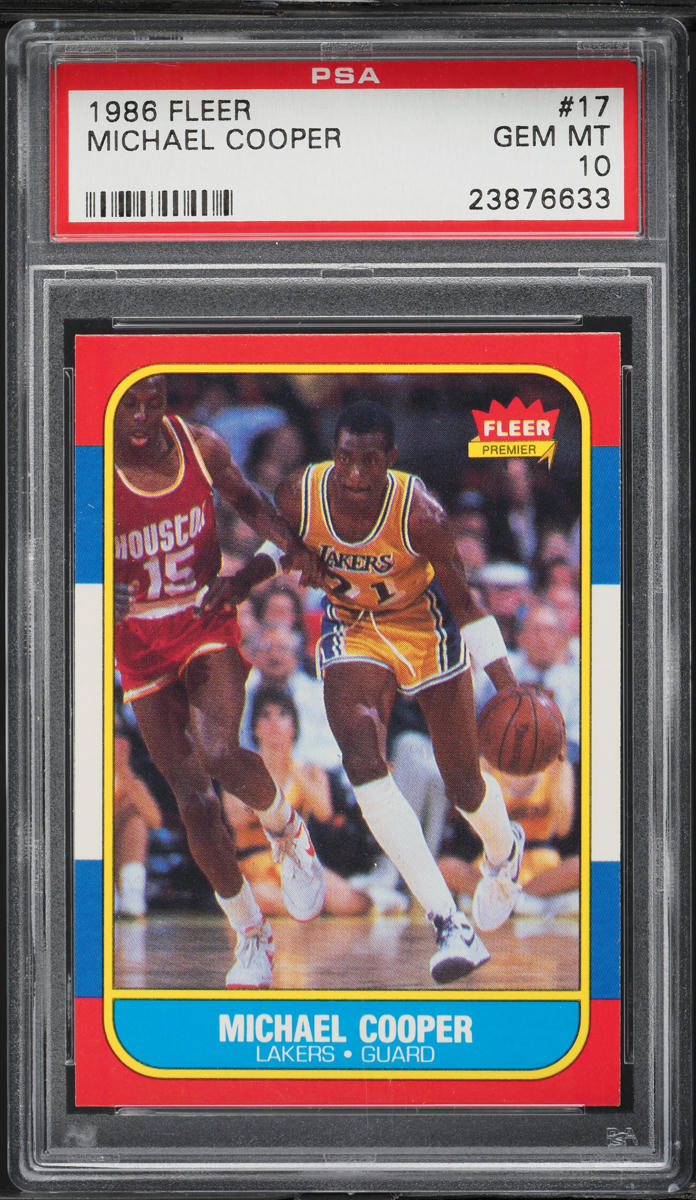 1986 Fleer Basketball Michael Cooper #17 PSA 10 GEM MINT