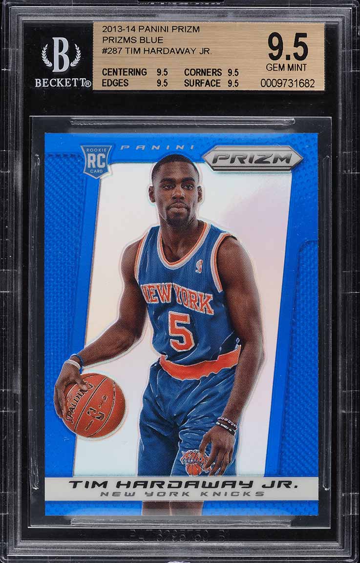 2013 Panini Prizm Blue Prizms Tim Hardaway Jr. ROOKIE #287 BGS 9.5 GEM MINT