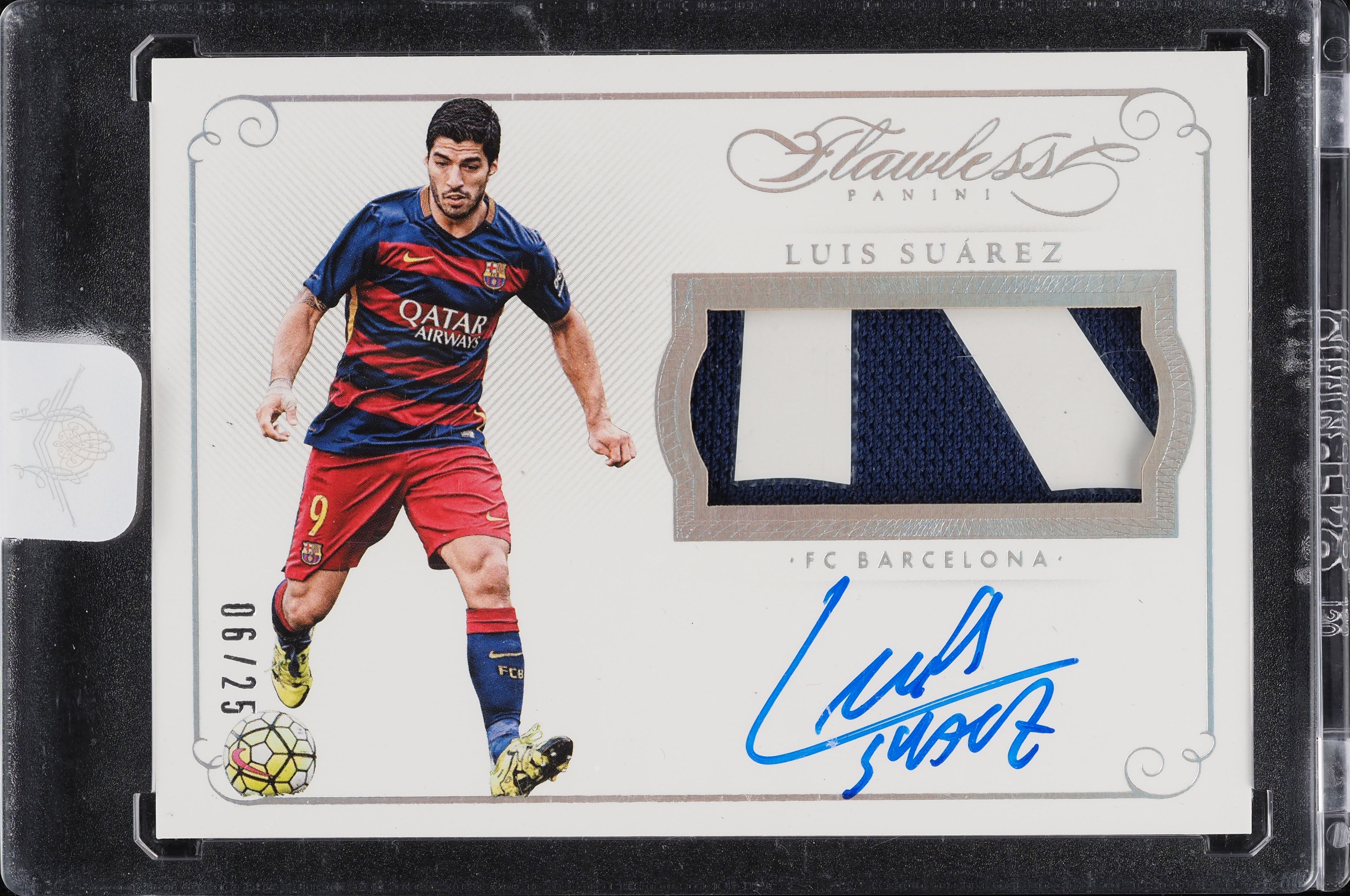 2015 Panini Flawless Soccer Luis Suarez PATCH AUTO /25 #PA-LS