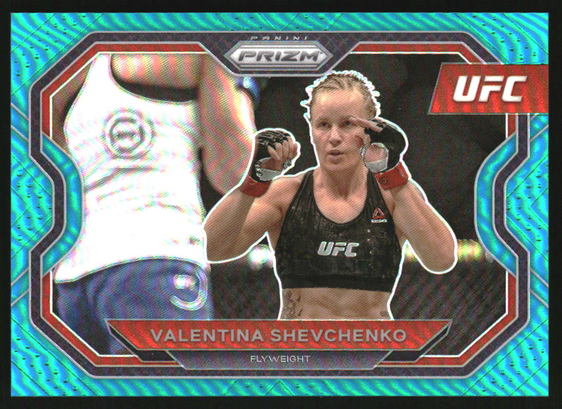 2021 Panini Prizm UFC Prizms Teal #139 Valentina Shevchenko /49