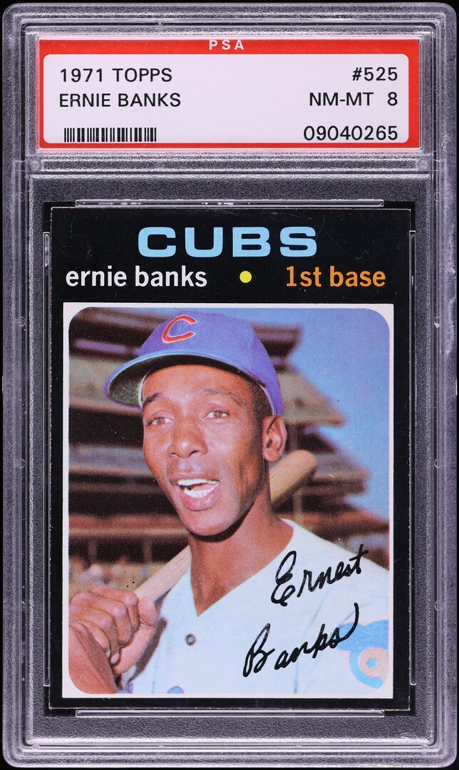 1971 Topps Ernie Banks #525 PSA 8 NM-MT