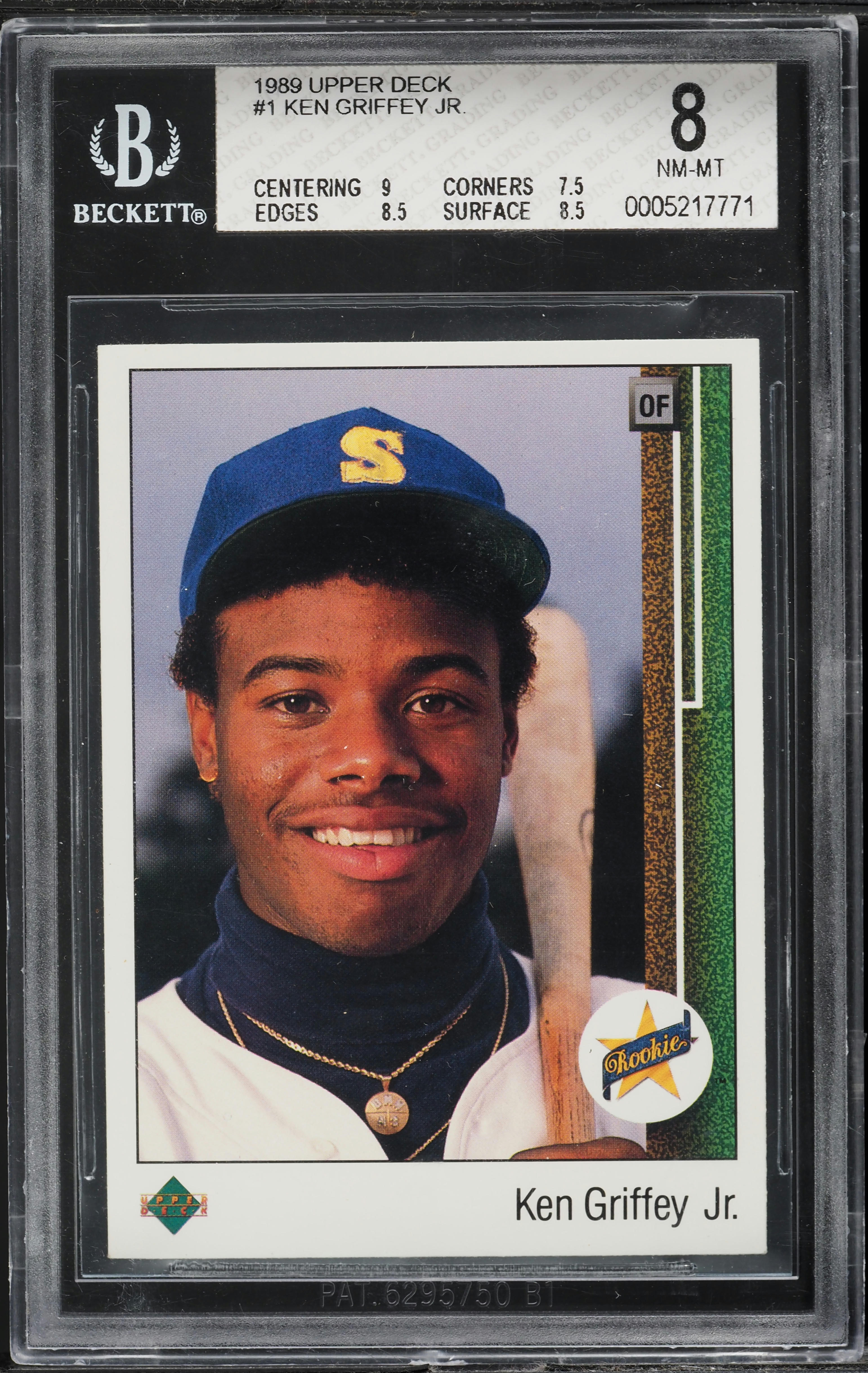 1989 Upper Deck Ken Griffey Jr. ROOKIE #1 BGS 8 NM-MT