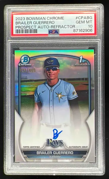 2023 Bowman Chrome Autographs Refractor #CPABG Brailer Guerrero Auto /499 PSA 10